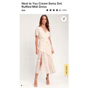 Lulu's size large off white ruffle dress